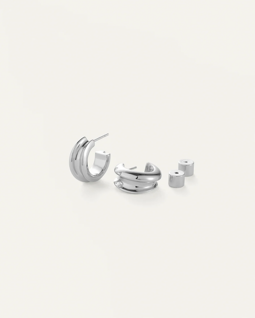 Jenny Bird - Boucles d'oreilles Mini Lennon en Argent