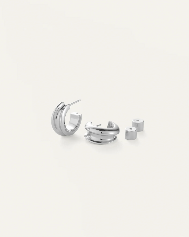 Jenny Bird - Boucles d'oreilles Mini Lennon en Argent