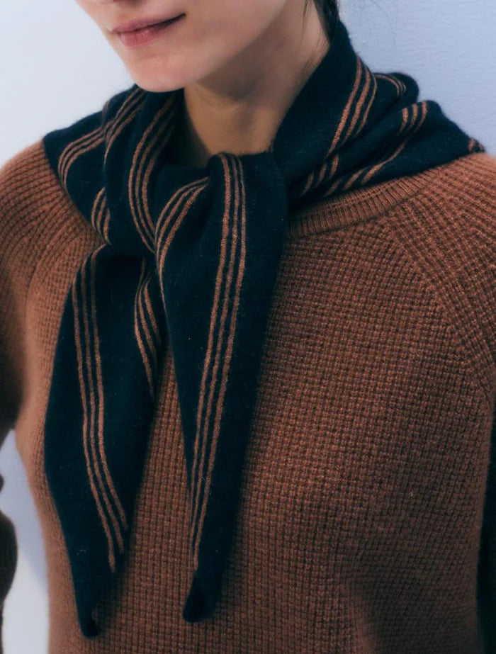 White + Warren - Foulard rayé en cachemire