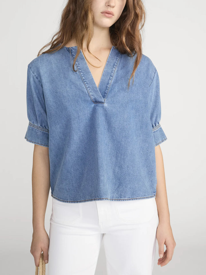 Frame - Blouse The Denim V Neck Popover