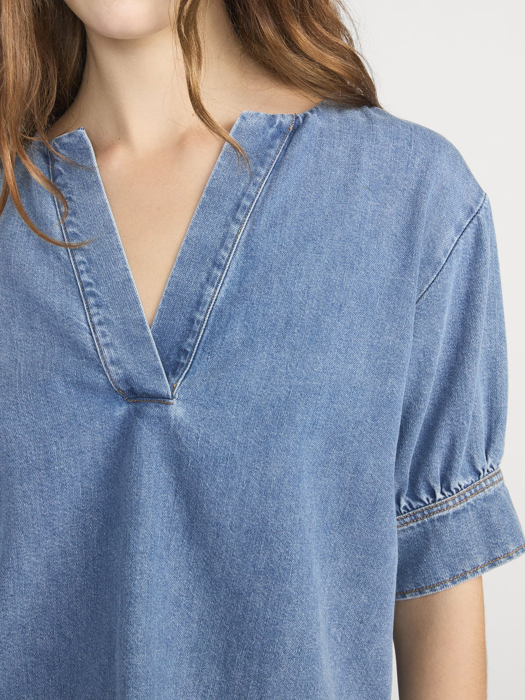 Frame - Blouse The Denim V Neck Popover