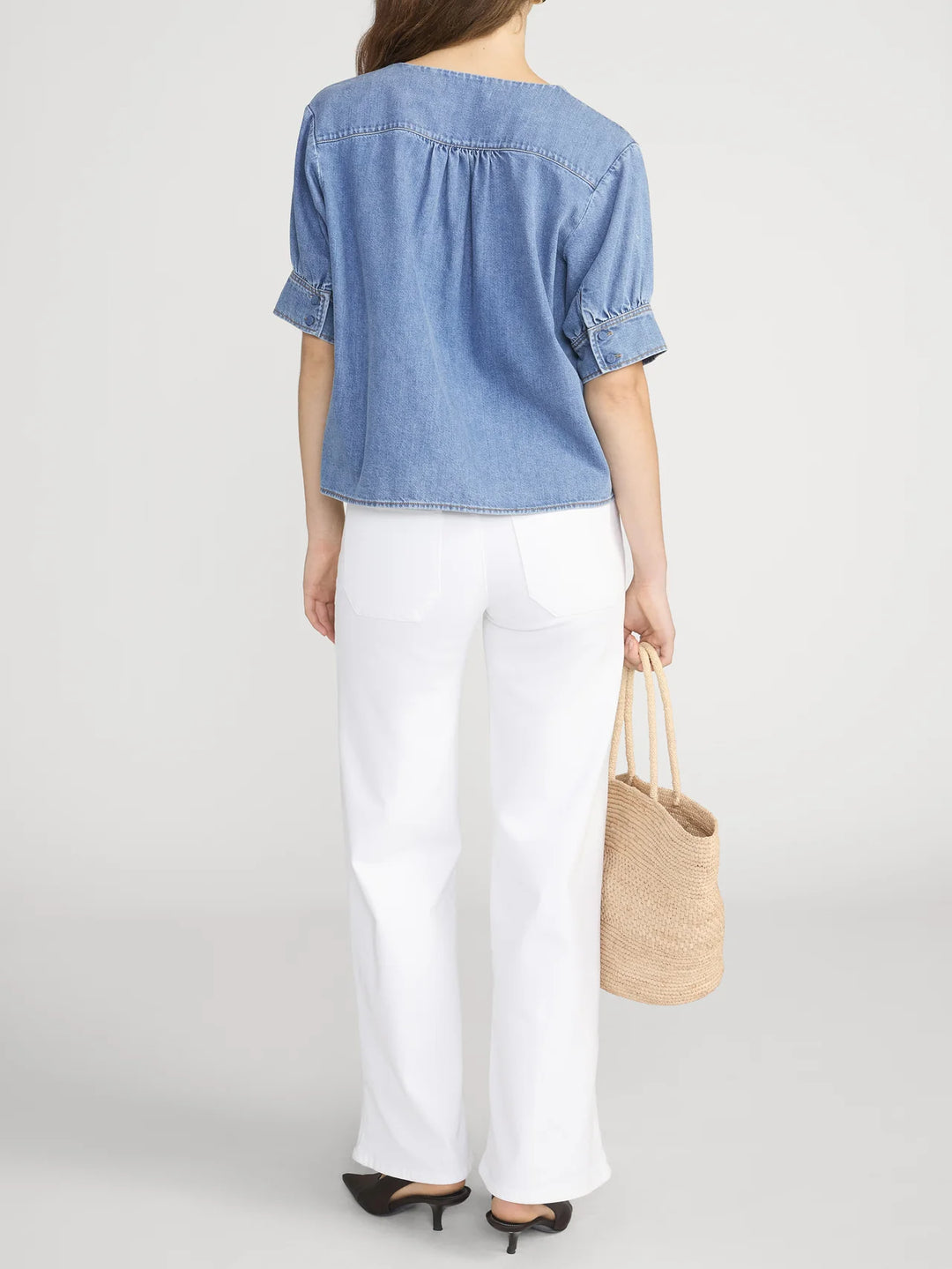 Frame - Blouse The Denim V Neck Popover