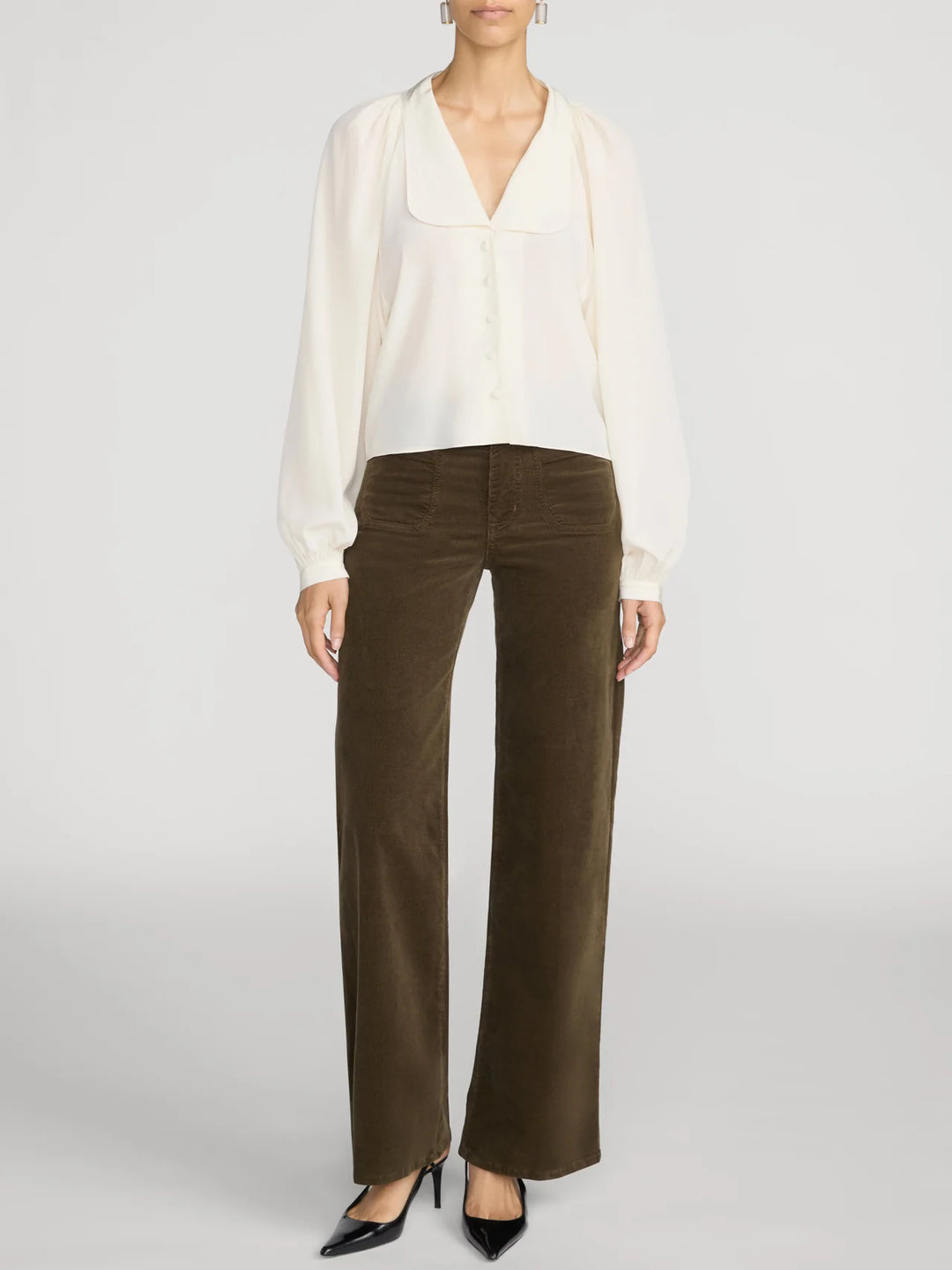 Frame - Pantalon Le Slim Palazzo Modernist Corduroy