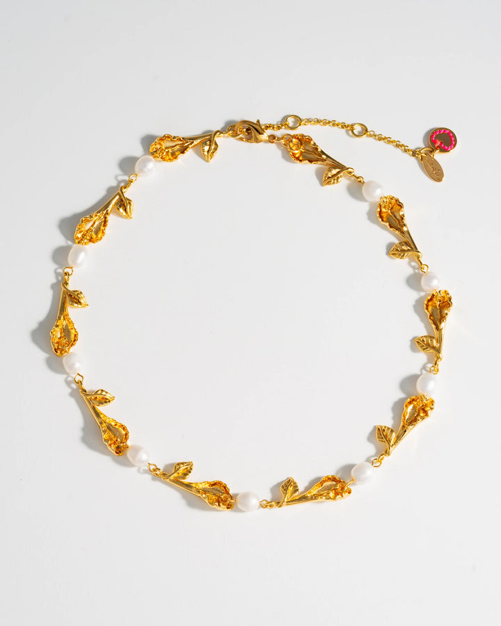 Mademoiselle Jules - Lily Of The Valley Necklace in Gold