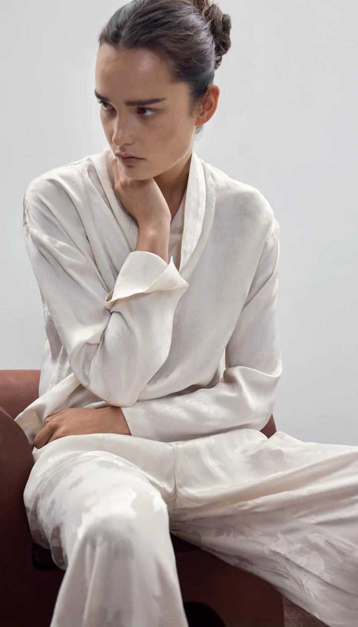 Smythe - Blouse à col drapé