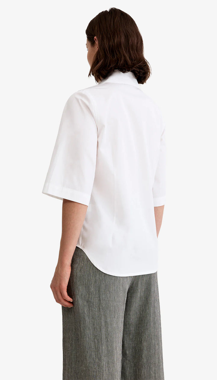 Smythe - Chemise manches 3/4 à col pointu