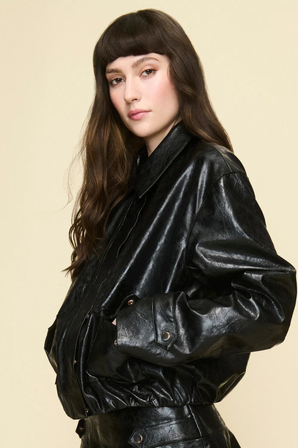Amanda Uprichard - Veste Karla en similicuir
