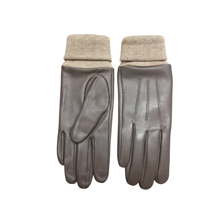 Hiso - Gants en cuir ajusté Taupe