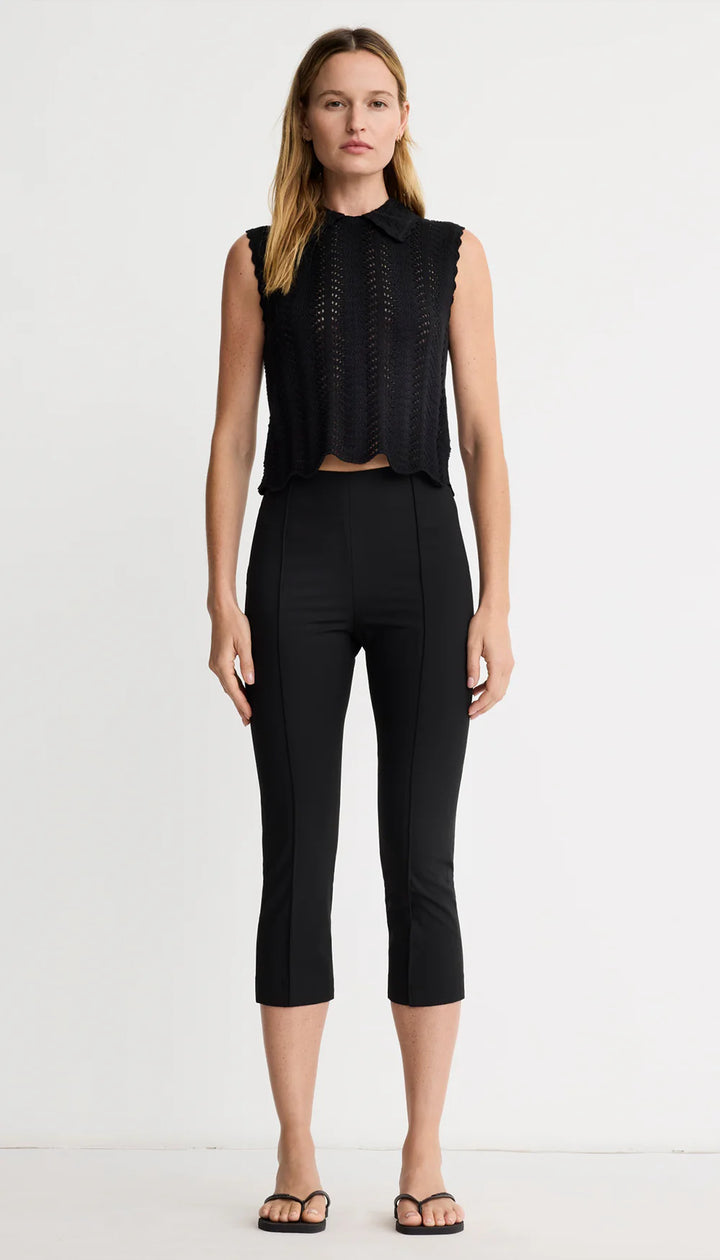 Smythe - Capri Pants with Topstitch Pleats