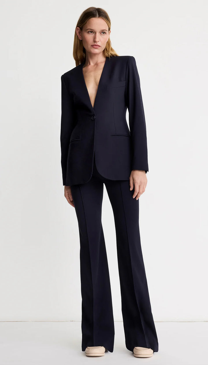 Smythe - Pantalon flare à plis piqués