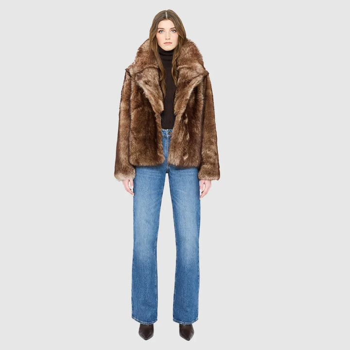HISO - Manteau toska reversible peau de mouton