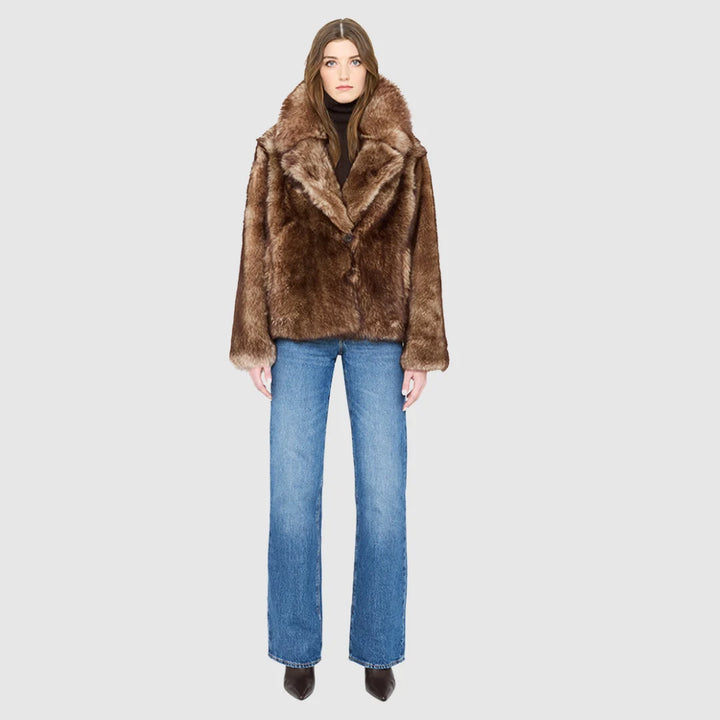 HISO - Manteau toska reversible peau de mouton