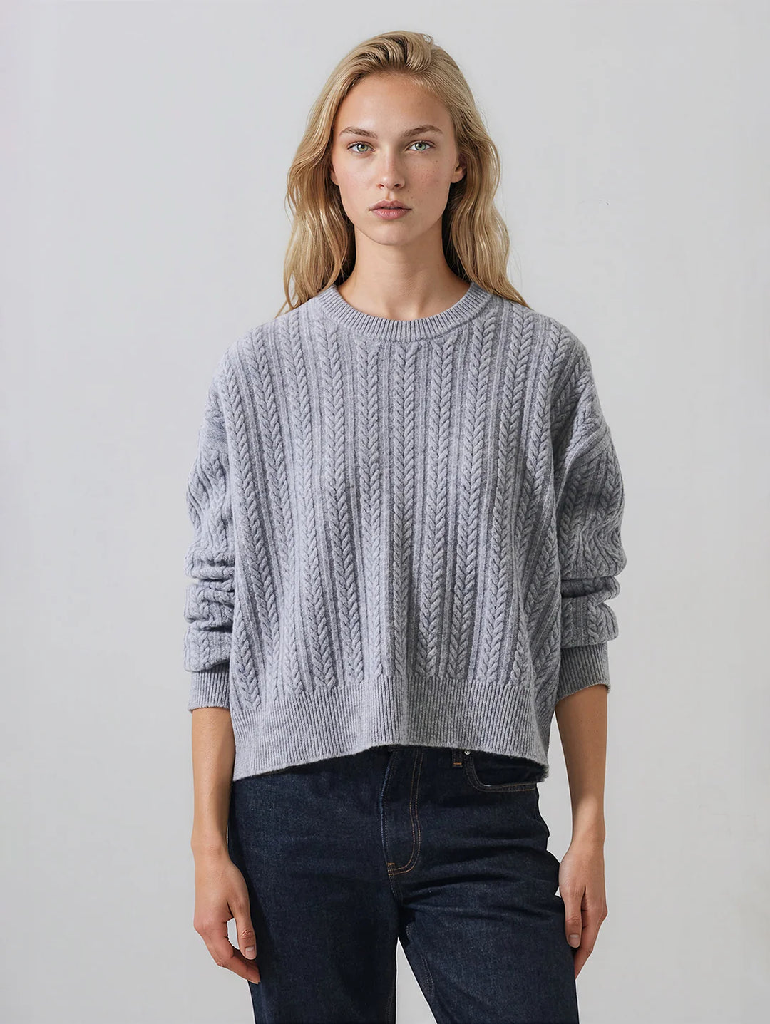 Patrick Assaraf - Pull oversize torsadé en laine à col rond
