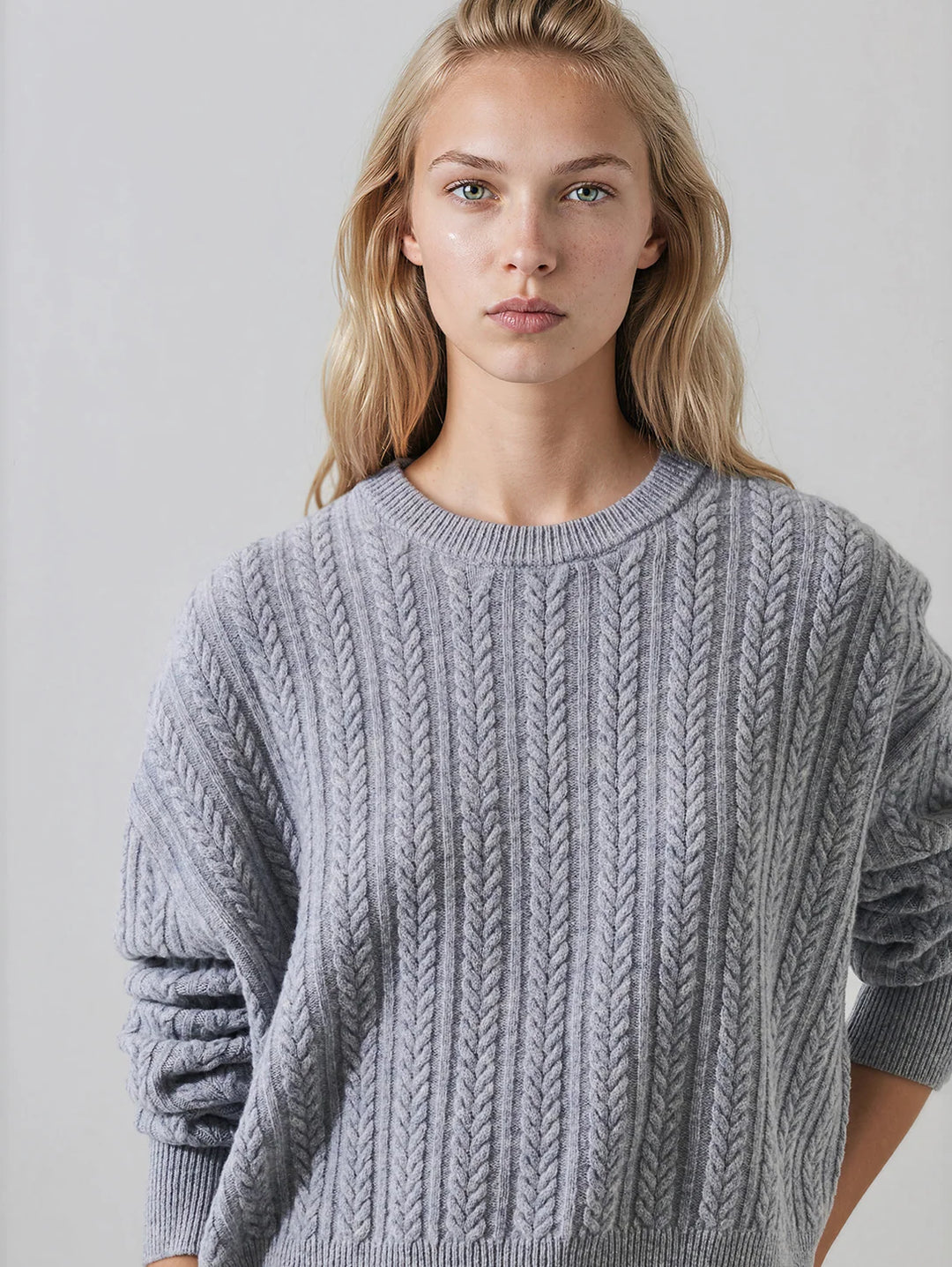 Patrick Assaraf - Pull oversize torsadé en laine à col rond