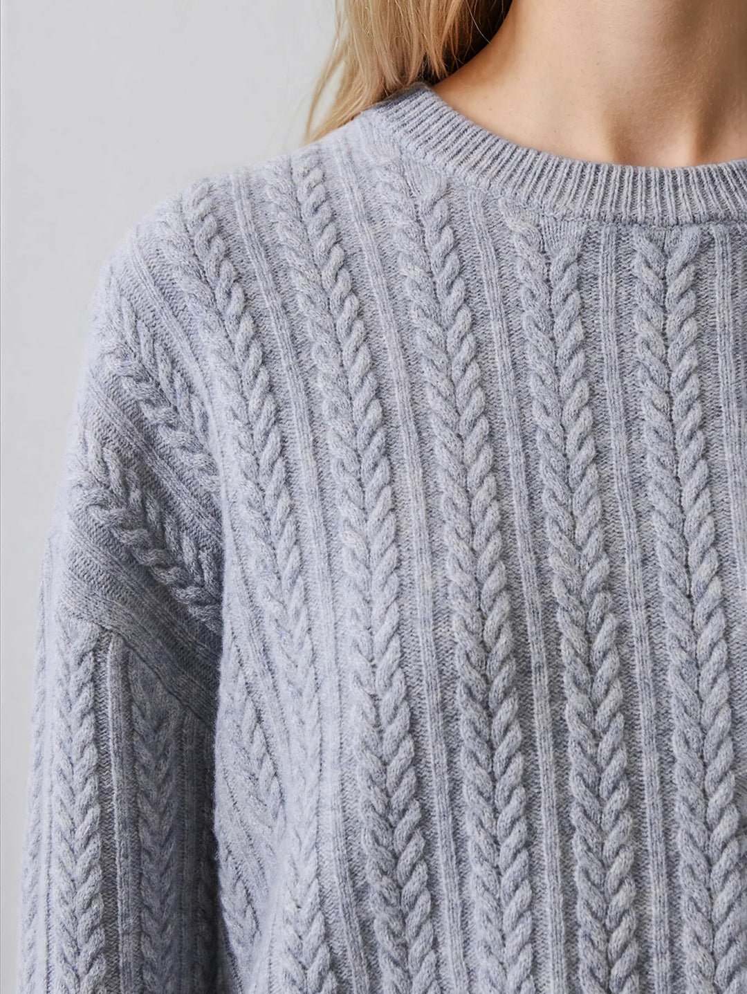 Patrick Assaraf - Pull oversize torsadé en laine à col rond