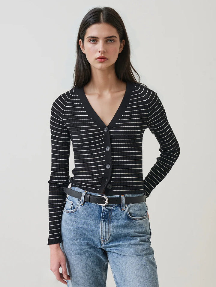 Patrick Assaraf - Cardigan côtelé