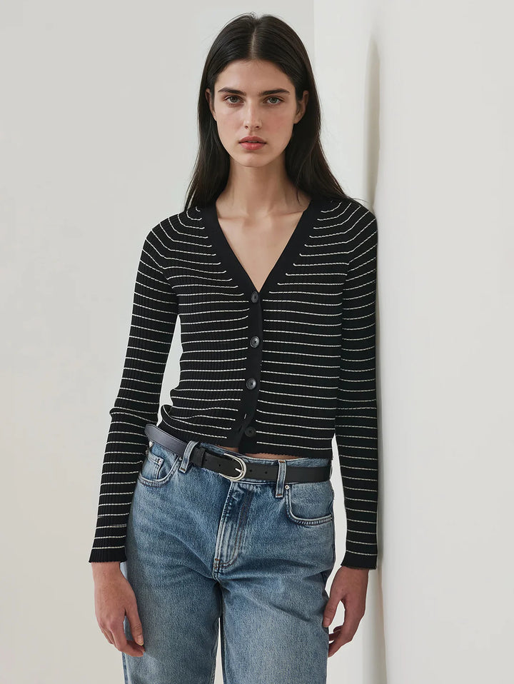 Patrick Assaraf - Cardigan côtelé