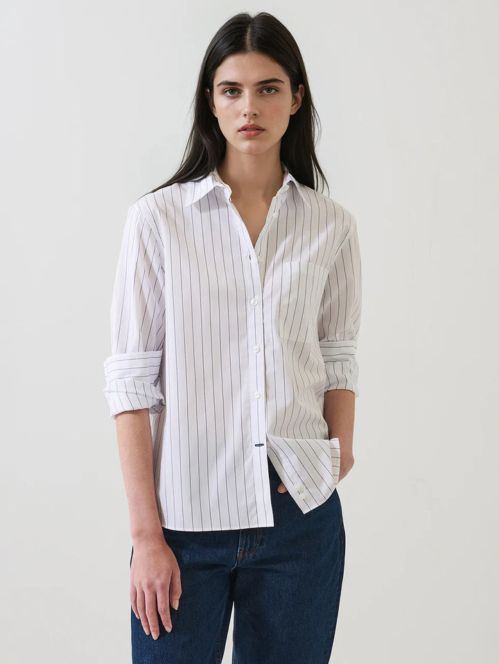 Patrick Assaraf - Chemise style boyfriend avec poche