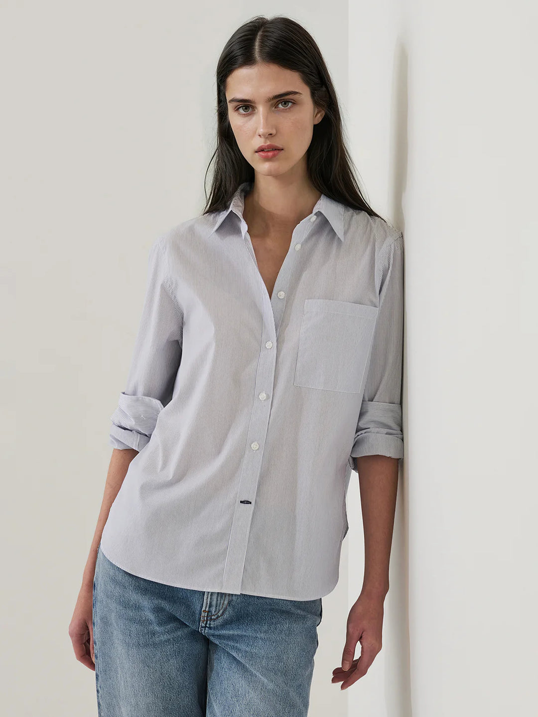 Patrick Assaraf - Chemise style boyfriend avec poche