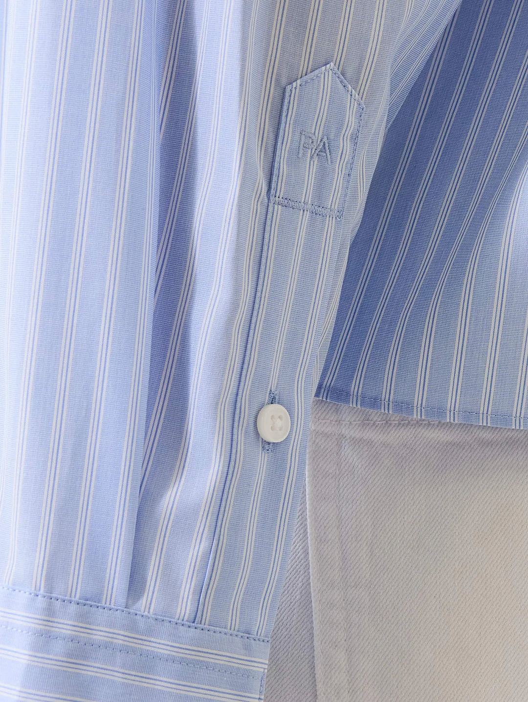 Patrick Assaraf -  Chemise boxy à rayures en coton