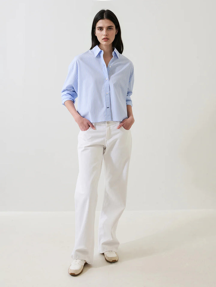 Patrick Assaraf -  Chemise boxy à rayures en coton