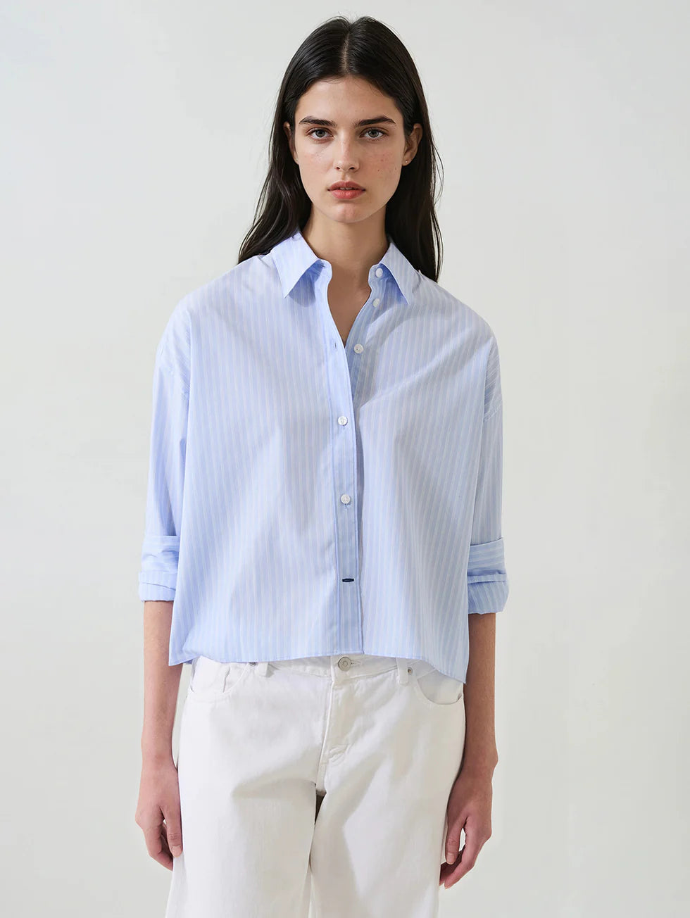 Patrick Assaraf -  Chemise boxy à rayures en coton