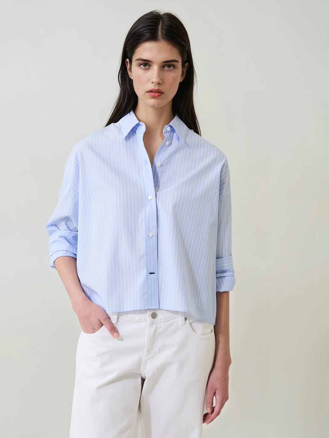 Patrick Assaraf -  Chemise boxy à rayures en coton