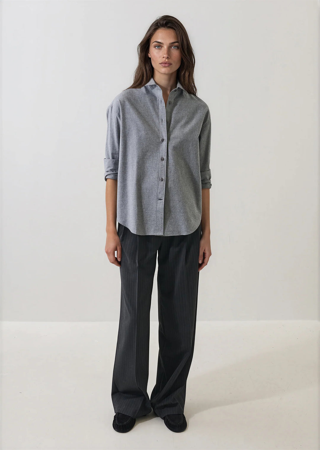 Patrick Assaraf - Chemise boyfriend en flanelle