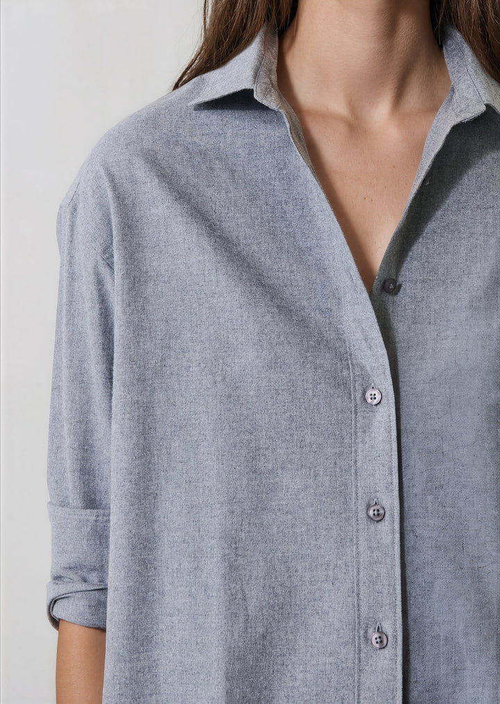 Patrick Assaraf - Chemise boyfriend en flanelle