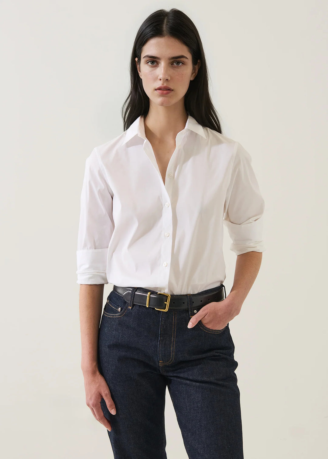 Patrick Assaraf - Chemise classique en coton extensible