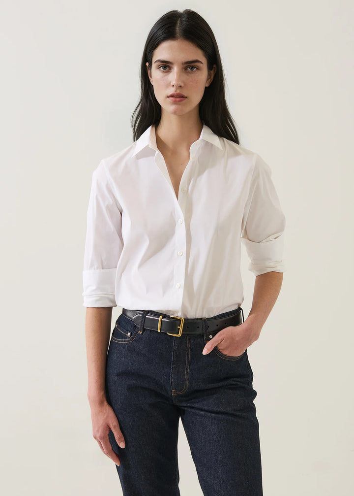 Patrick Assaraf - Chemise classique en coton extensible