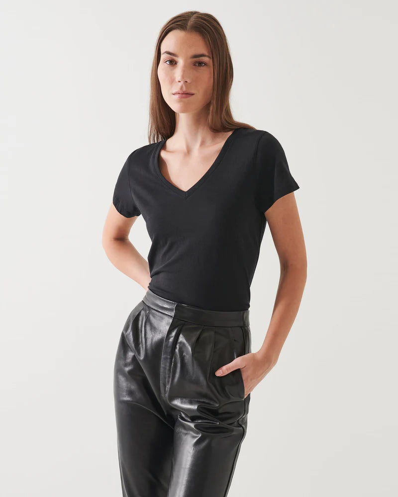 Patrick Assaraf - T. Shirt col V en Pima