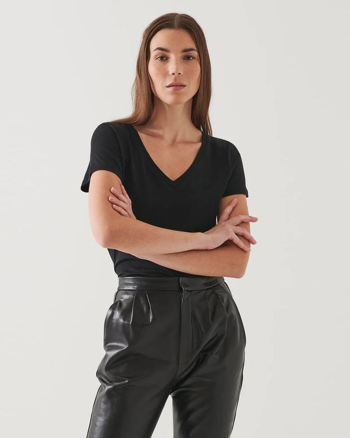 Patrick Assaraf - T. Shirt col V en Pima