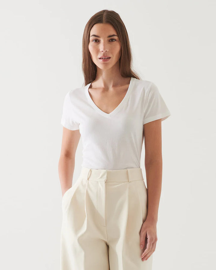 Patrick Assaraf - T. Shirt col V en Pima