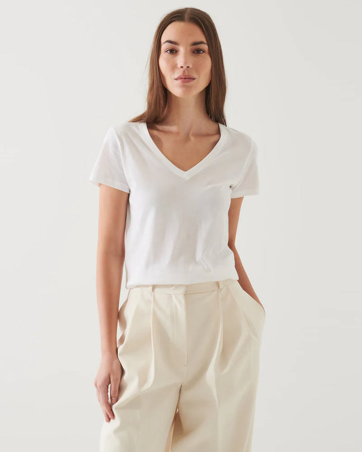 Patrick Assaraf - T. Shirt col V en Pima