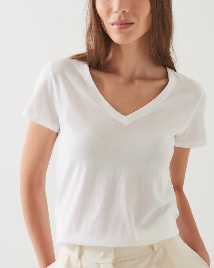 Patrick Assaraf - T. Shirt col V en Pima