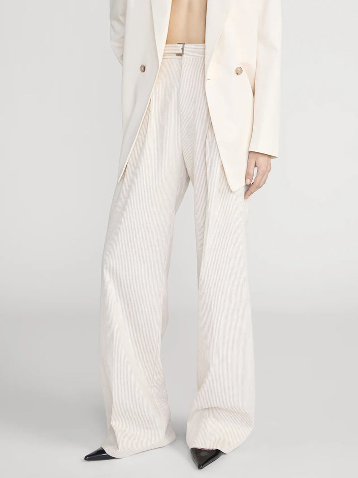 Frame - Pantalon The Striped Wide Leg