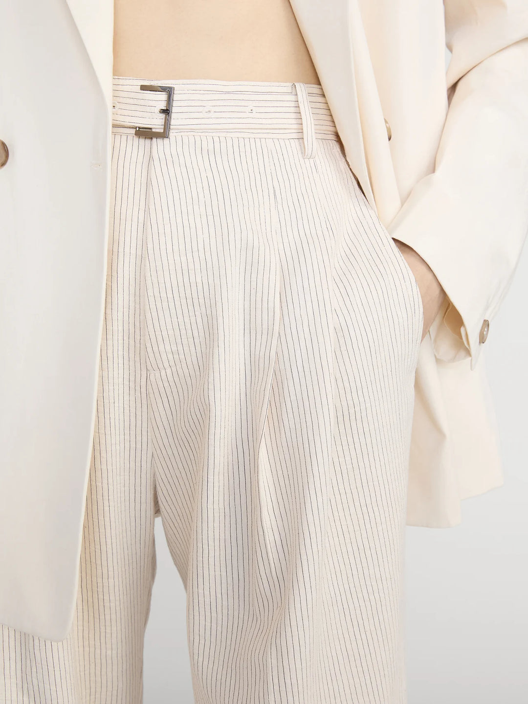 Frame - Pantalon The Striped Wide Leg