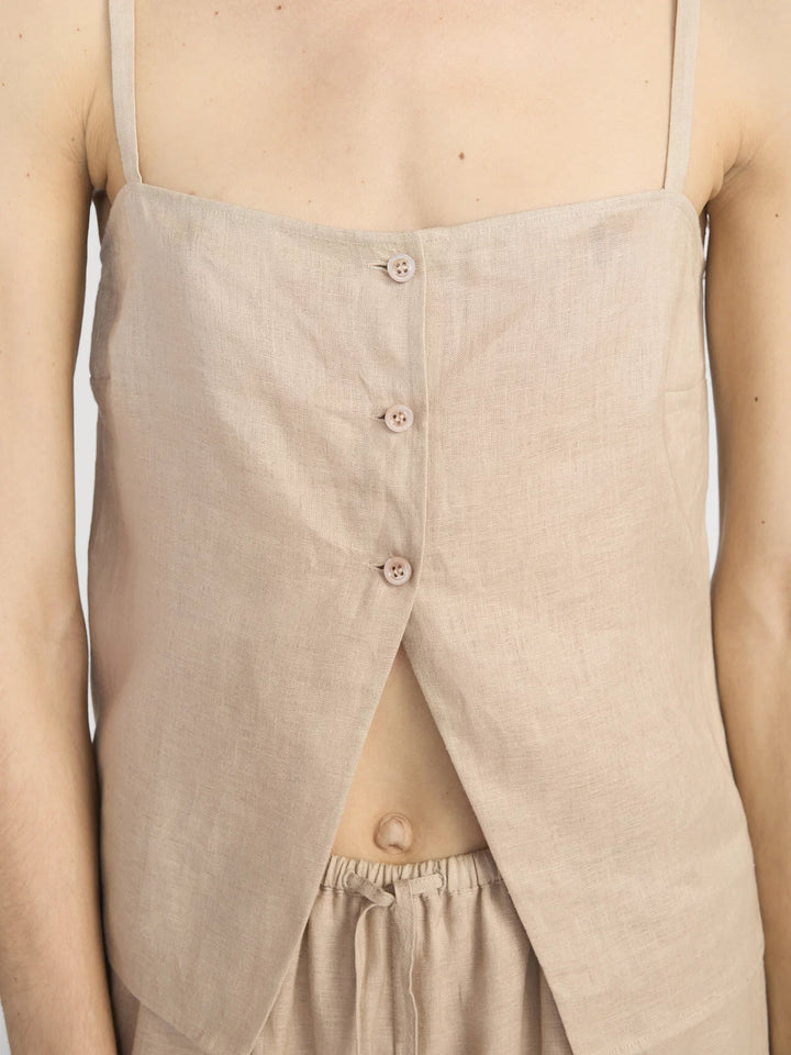 Frame - Débardeur The Linen Button