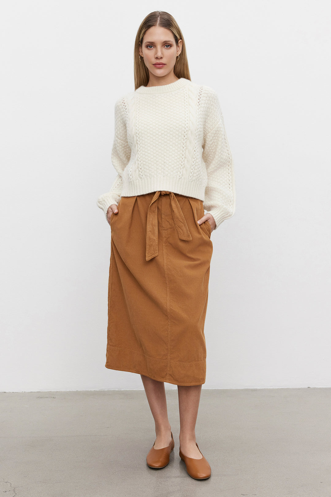 Velvet - Kennedy Cotton Corduroy Skirt - Boutique Billie 