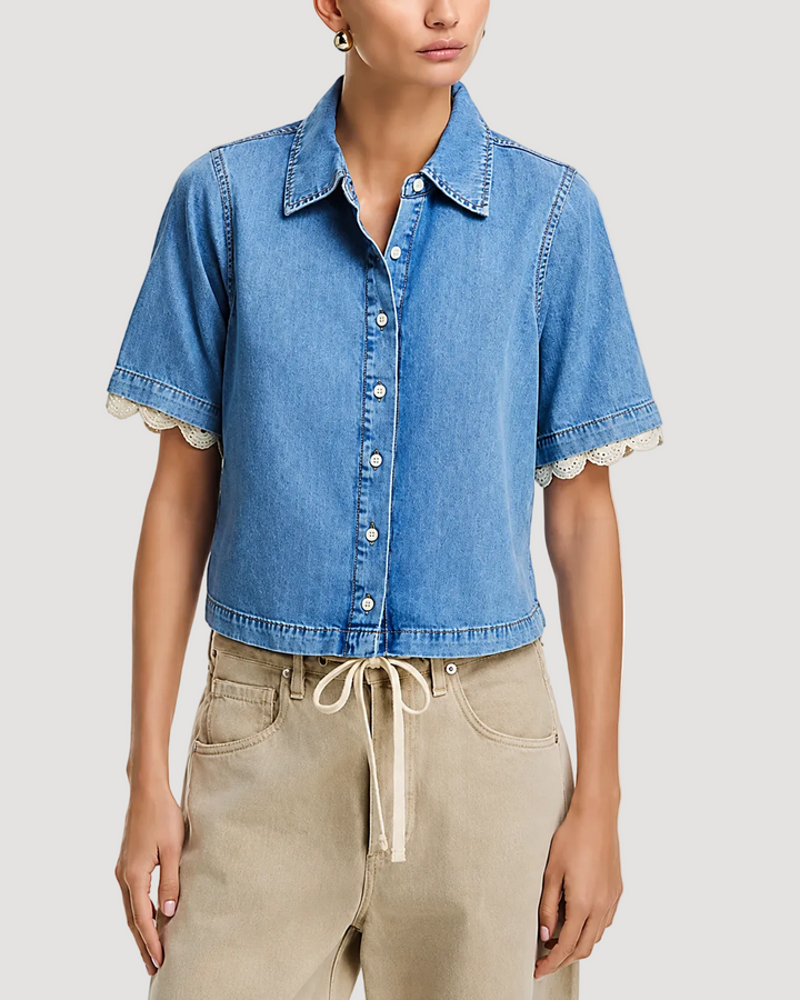 Frame - Blouse The Denim Crochet