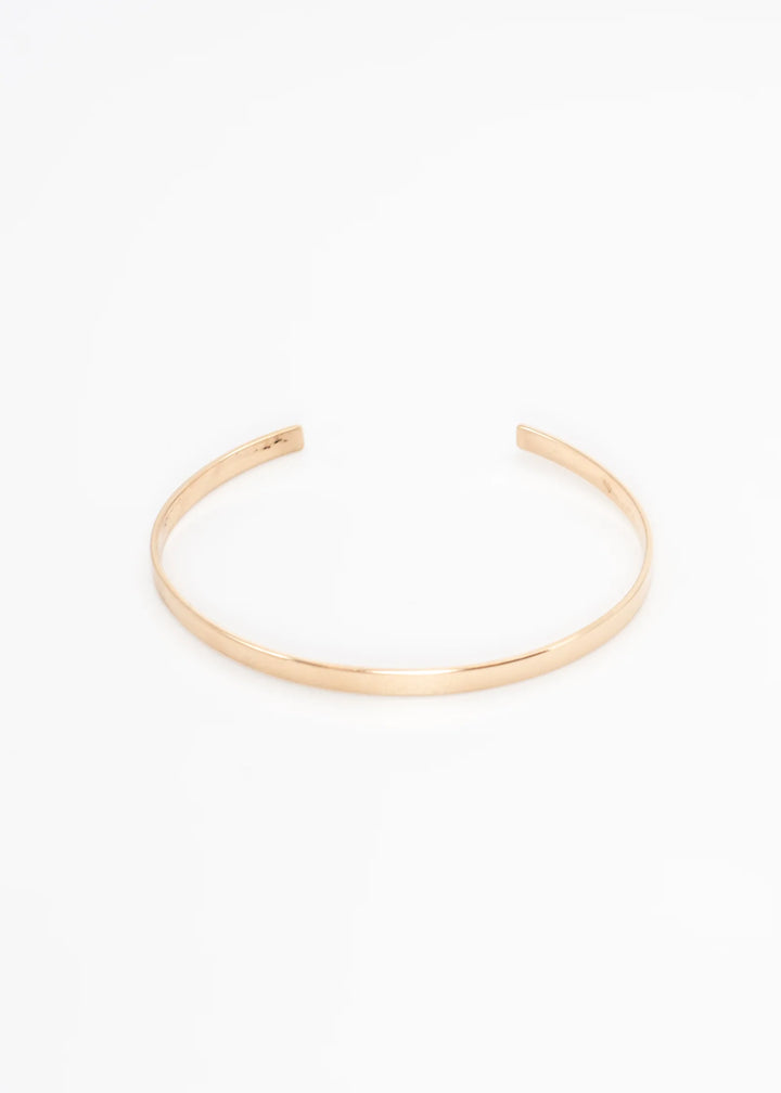 4 mm Flat Gold Laminated Cuff Bracelet