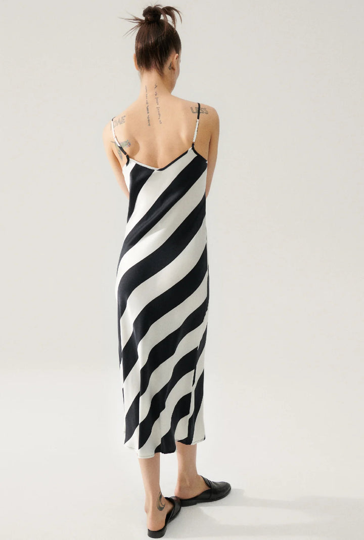 Billie Boutique Silk Laundry - 90s Slip Dress Puffin Stripe