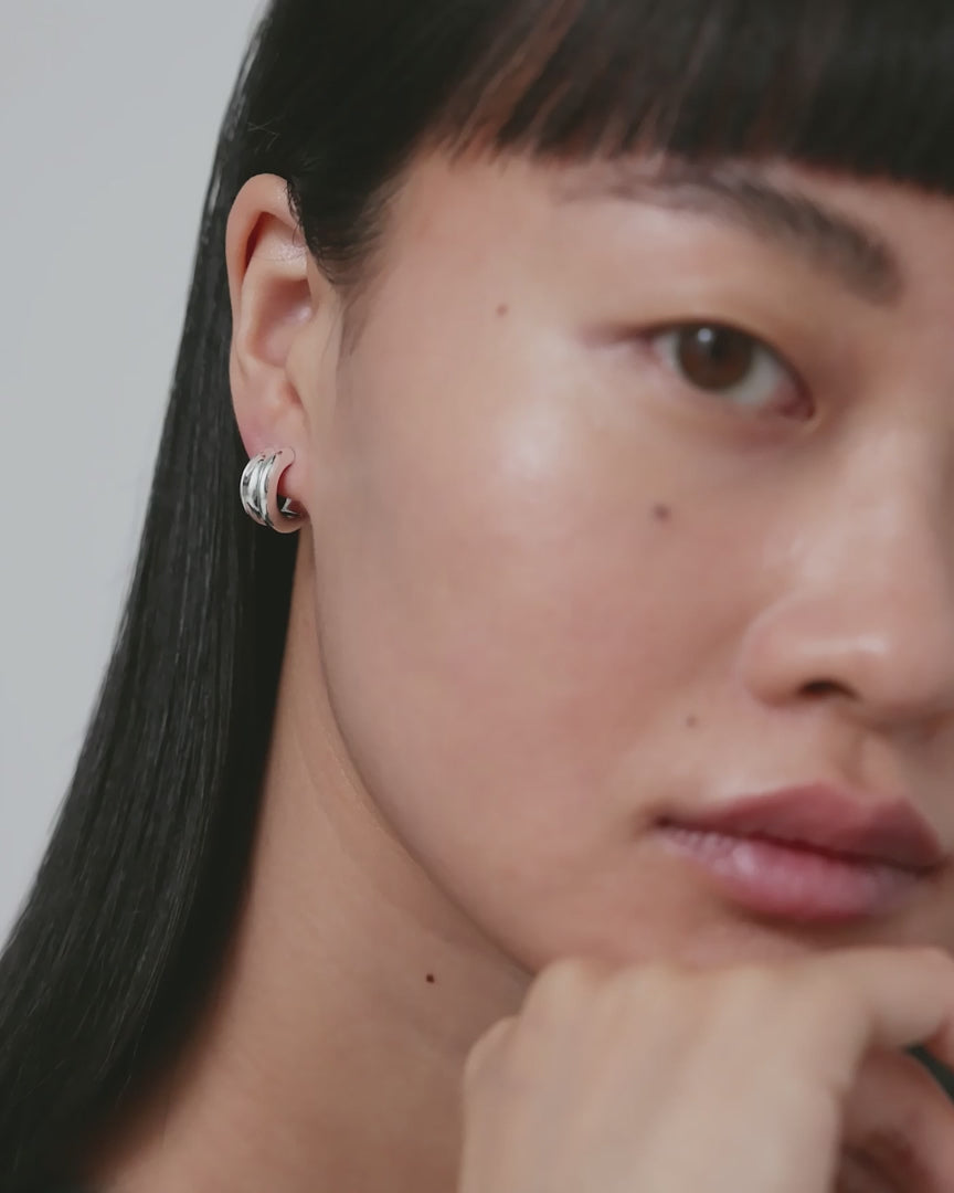 Jenny Bird - Boucles d'oreilles Mini Lennon en Argent