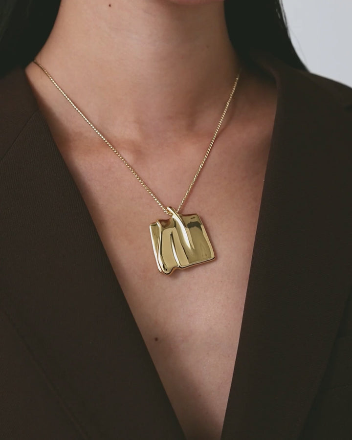 Jenny Bird - Collier Pendentif Sundra Large en Or