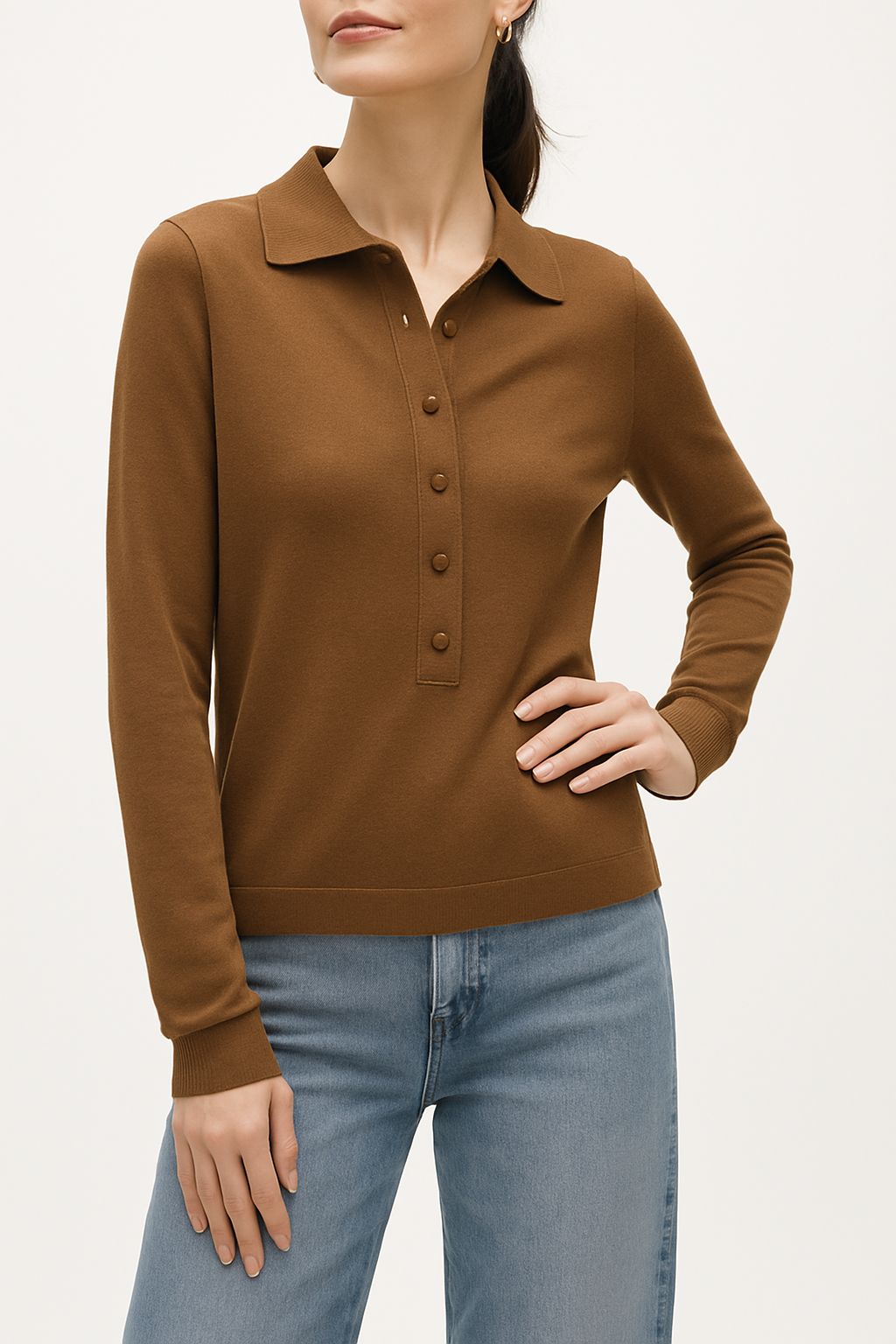 White & Warren - Polo en Merinos Superfin