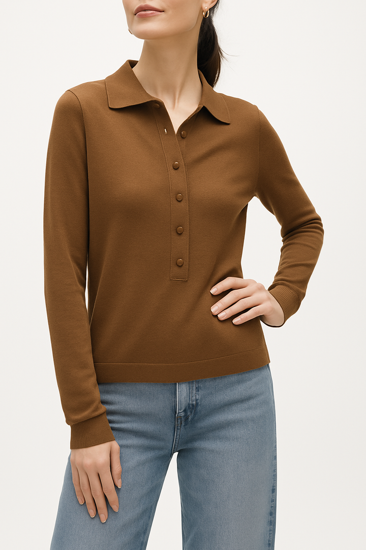 White & Warren - Polo en Merinos Superfin