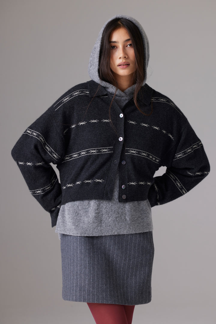 Colorush - Cardigan Bomber Alba Embroidered