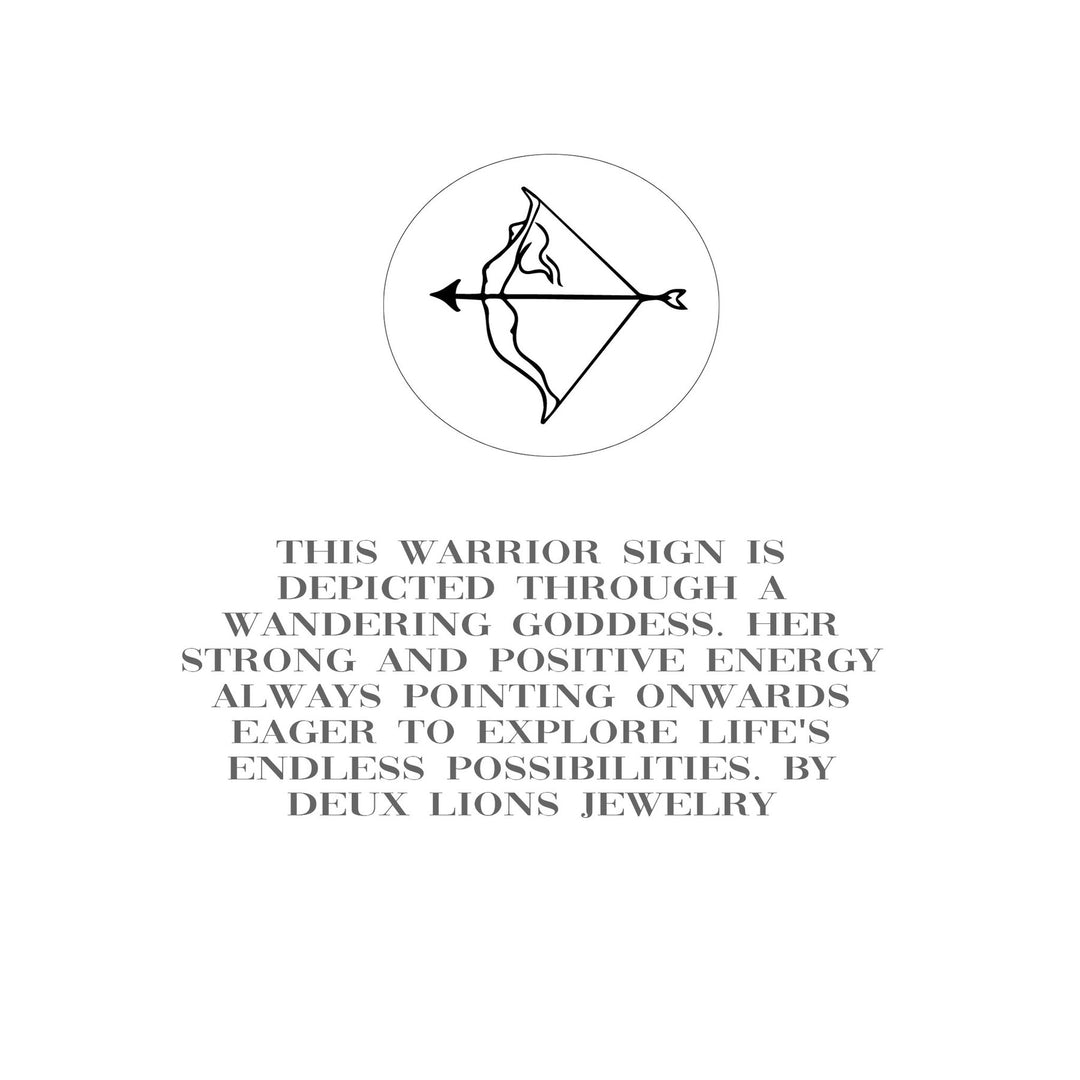 Deux Lions - Zodiac Female Body  Gold Sagittarius - Boutique Billie 