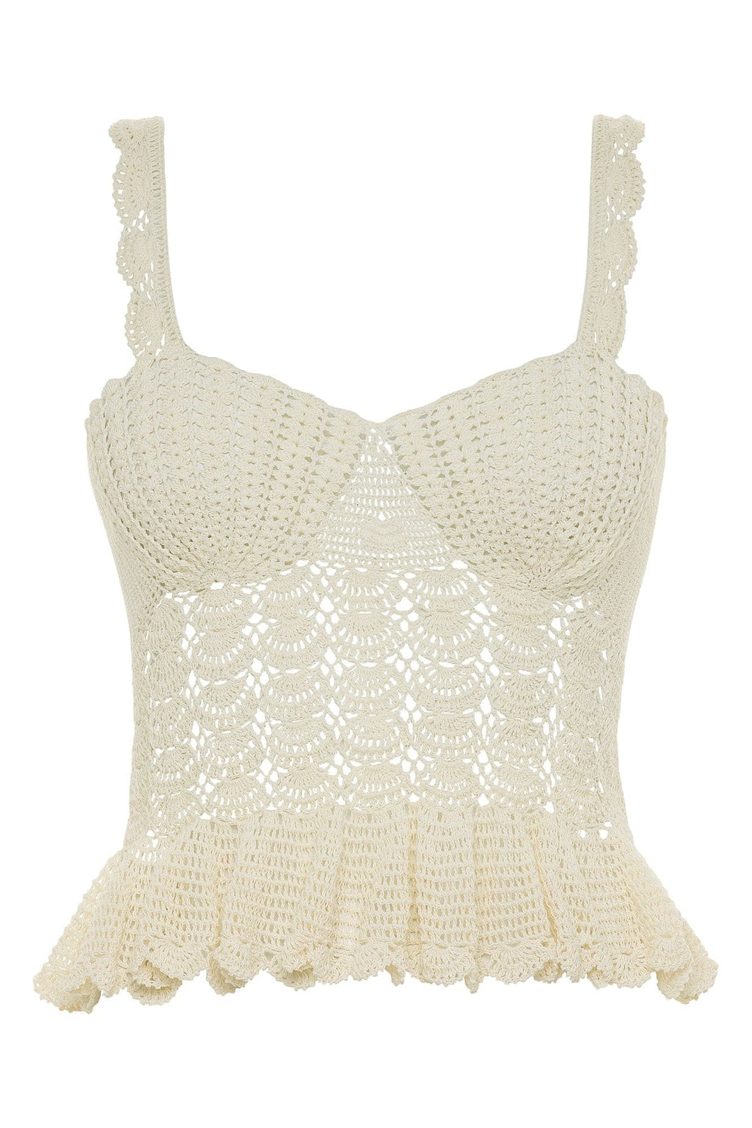 carolina k shell crochet top natural